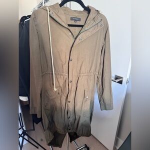 Margot Olive Drawstring Hooded Trench